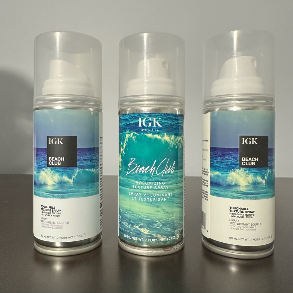 IGK‎ Beach Club Texture Spray 1.7 oz - Lot of 3 - New